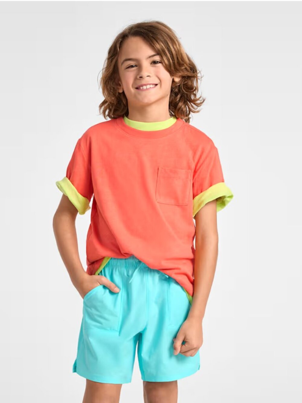 The Children's Place Boys Quick Dry Ripstop Pool To Play Active Shorts Blue 16